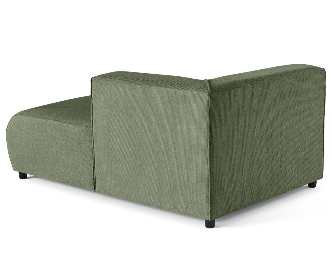 Module d'assise méridienne droit en tissu texturé Suaro