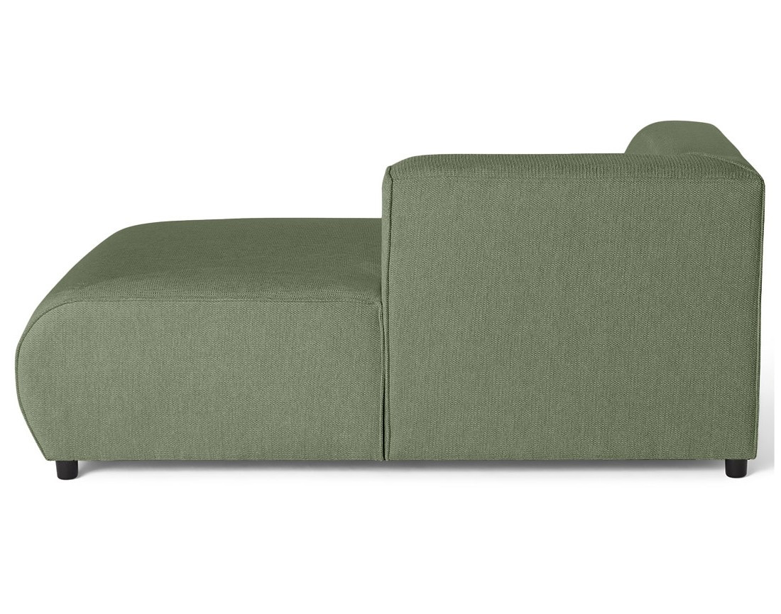 Module d'assise méridienne droit en tissu texturé Suaro