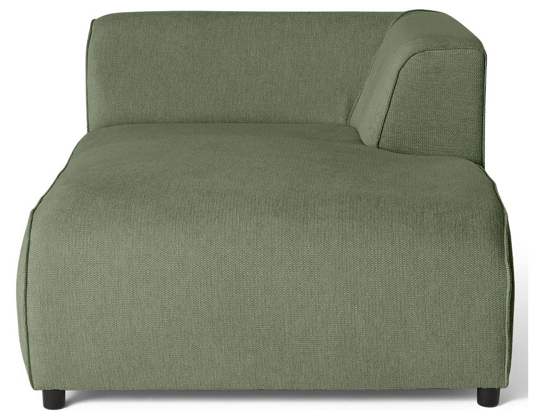 Module d'assise méridienne droit en tissu texturé Suaro