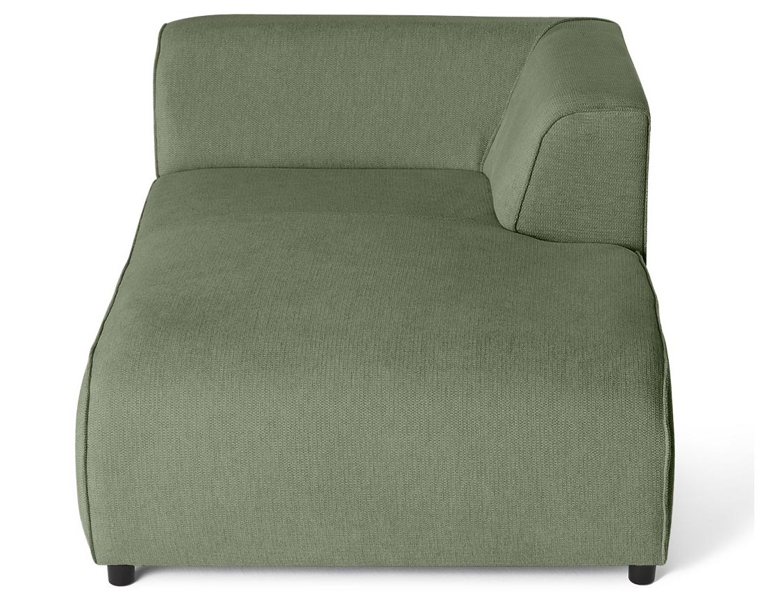 Module d'assise méridienne droit en tissu texturé Suaro