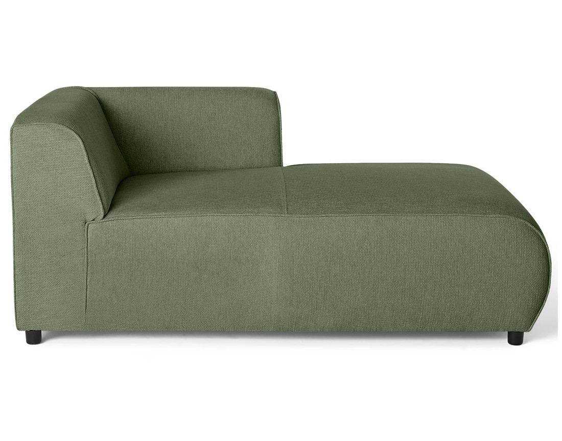 Module d'assise méridienne droit en tissu texturé Suaro