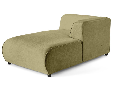 Module d'assise méridienne droit en tissu texturé Suaro