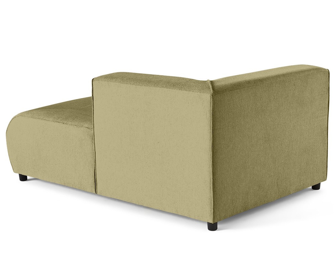 Module d'assise méridienne droit en tissu texturé Suaro