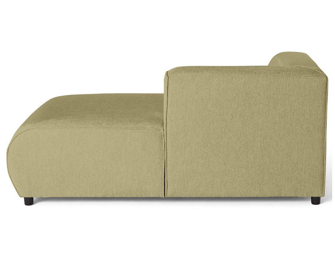 Module d'assise méridienne droit en tissu texturé Suaro