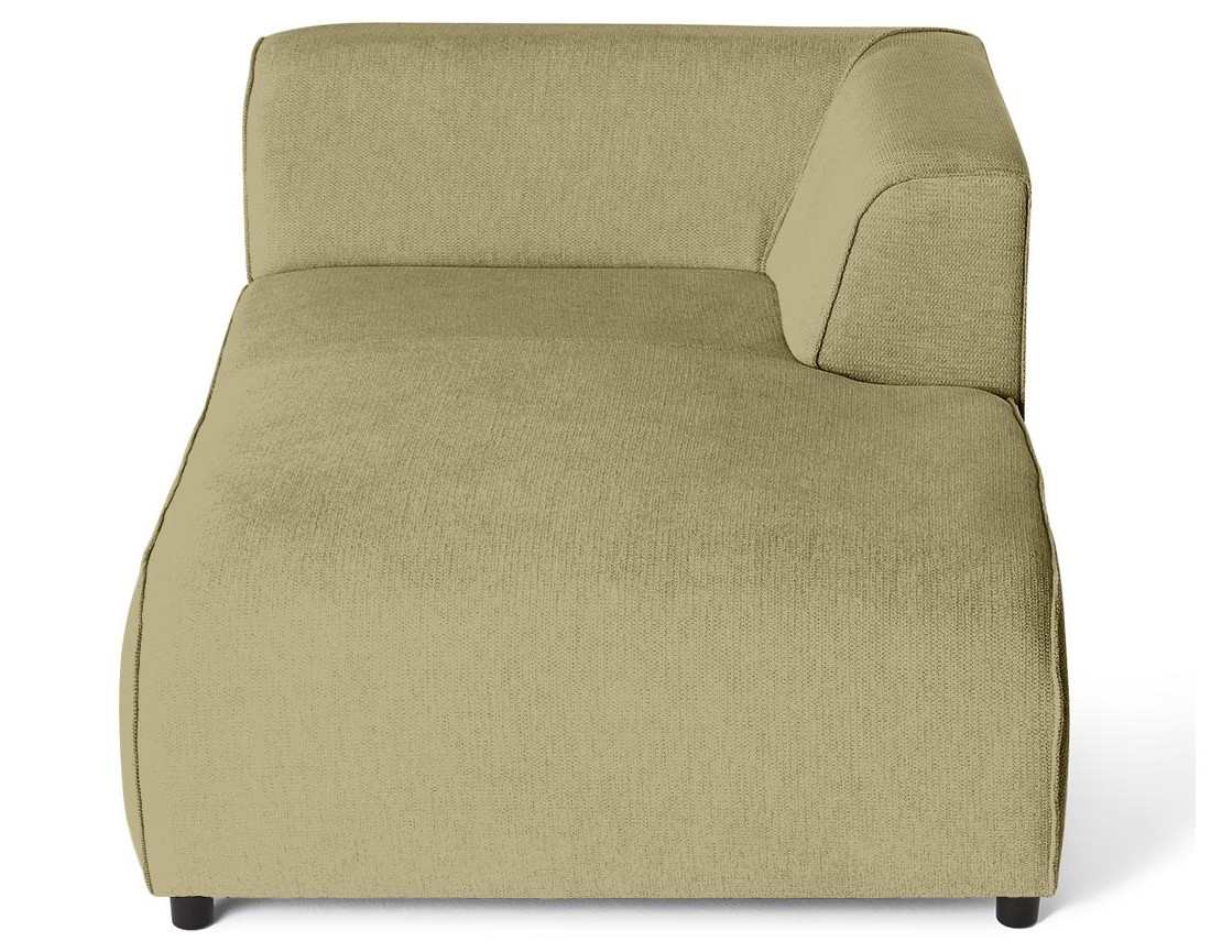 Module d'assise méridienne droit en tissu texturé Suaro