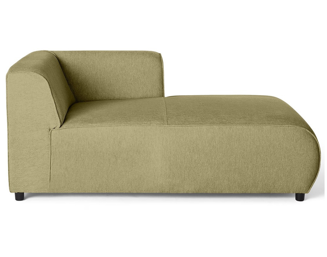 Module d'assise méridienne droit en tissu texturé Suaro