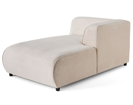 Module d'assise méridienne droit en tissu texturé Suaro