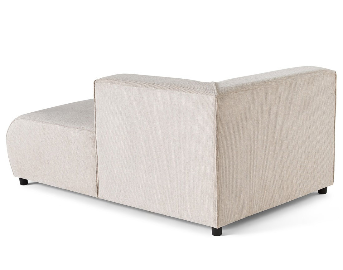Module d'assise méridienne droit en tissu texturé Suaro