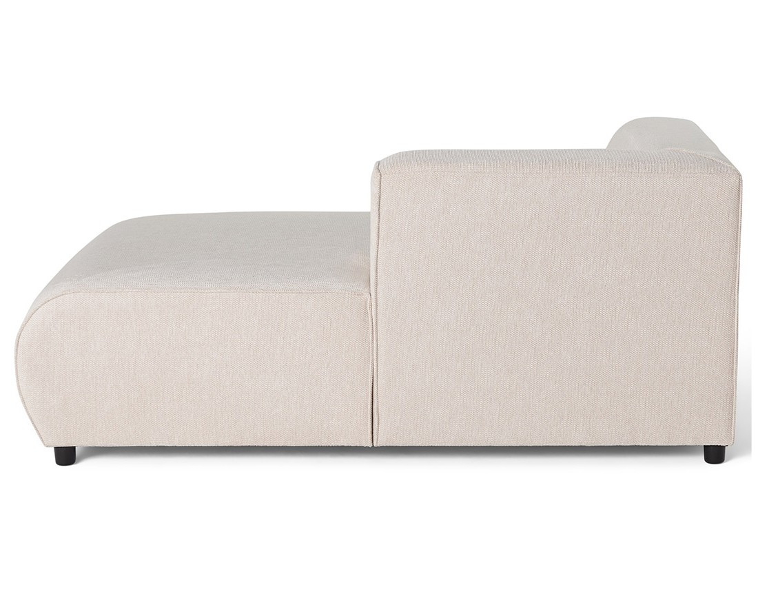 Module d'assise méridienne droit en tissu texturé Suaro