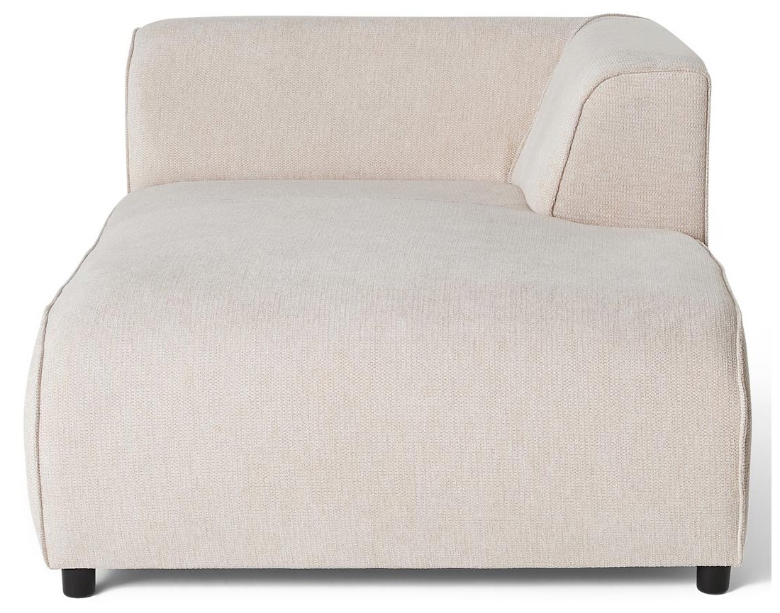Module d'assise méridienne droit en tissu texturé Suaro
