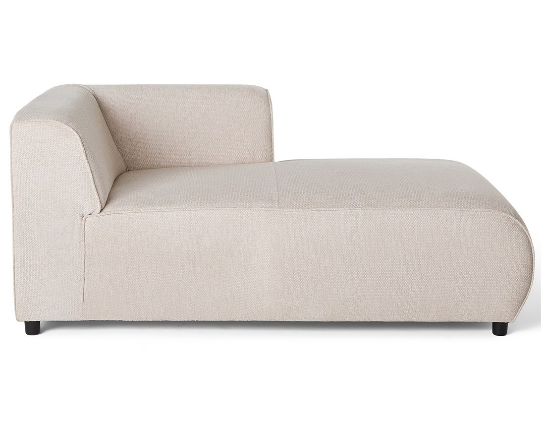 Module d'assise méridienne droit en tissu texturé Suaro