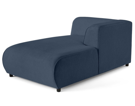 Module d'assise méridienne droit en tissu texturé Suaro