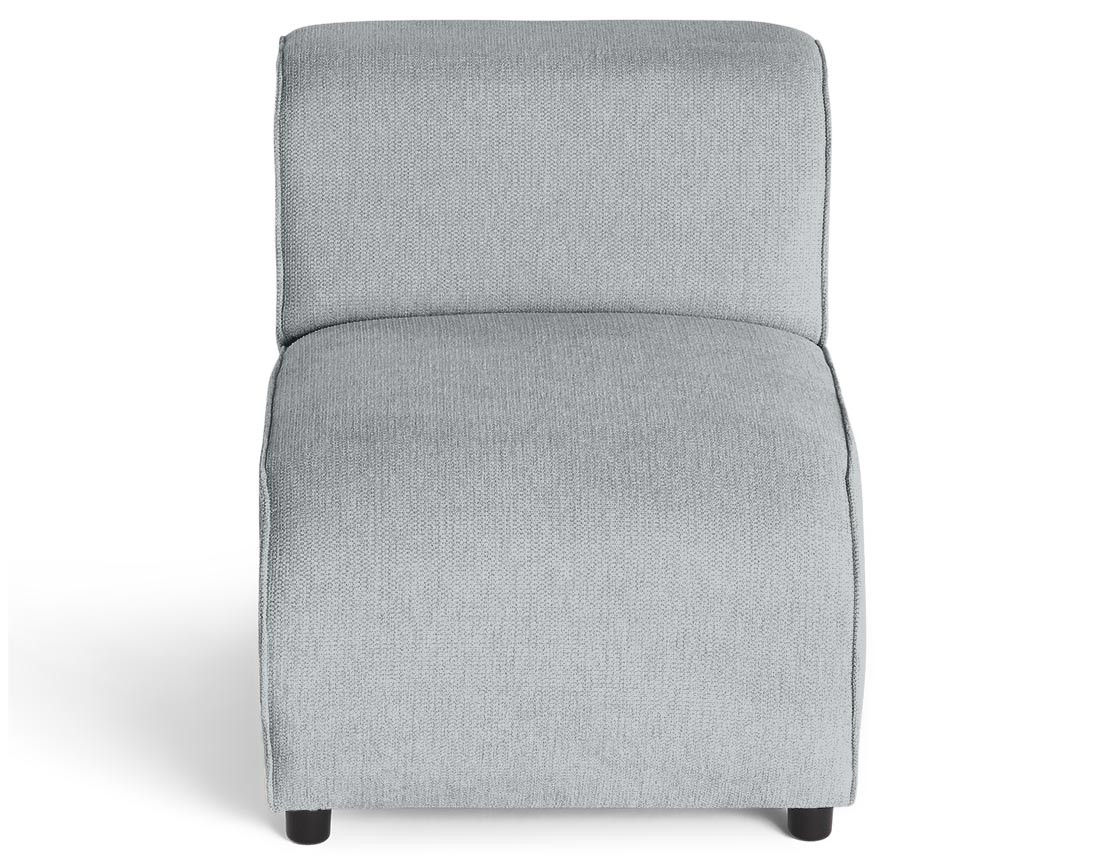Module d'assise sans accoudoirs en tissu texturé Suaro