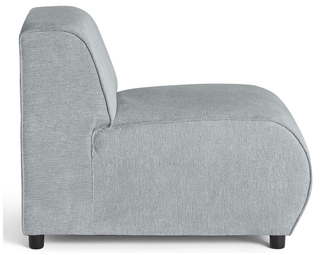 Module d'assise sans accoudoirs en tissu texturé Suaro