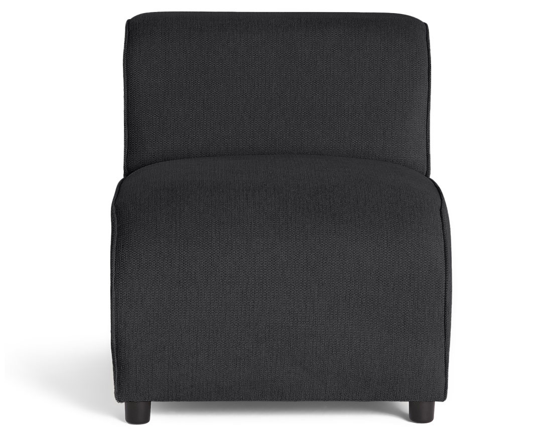 Module d'assise sans accoudoirs en tissu texturé Suaro