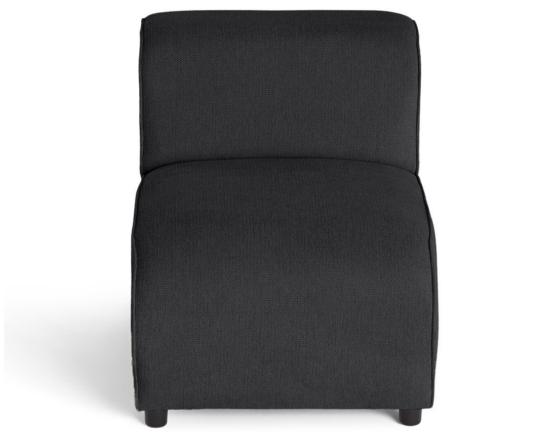 Module d'assise sans accoudoirs en tissu texturé Suaro