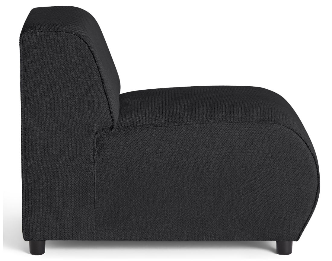 Module d'assise sans accoudoirs en tissu texturé Suaro