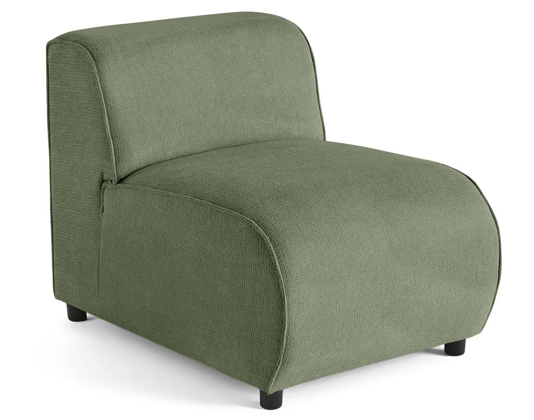 Module d'assise sans accoudoirs en tissu texturé Suaro