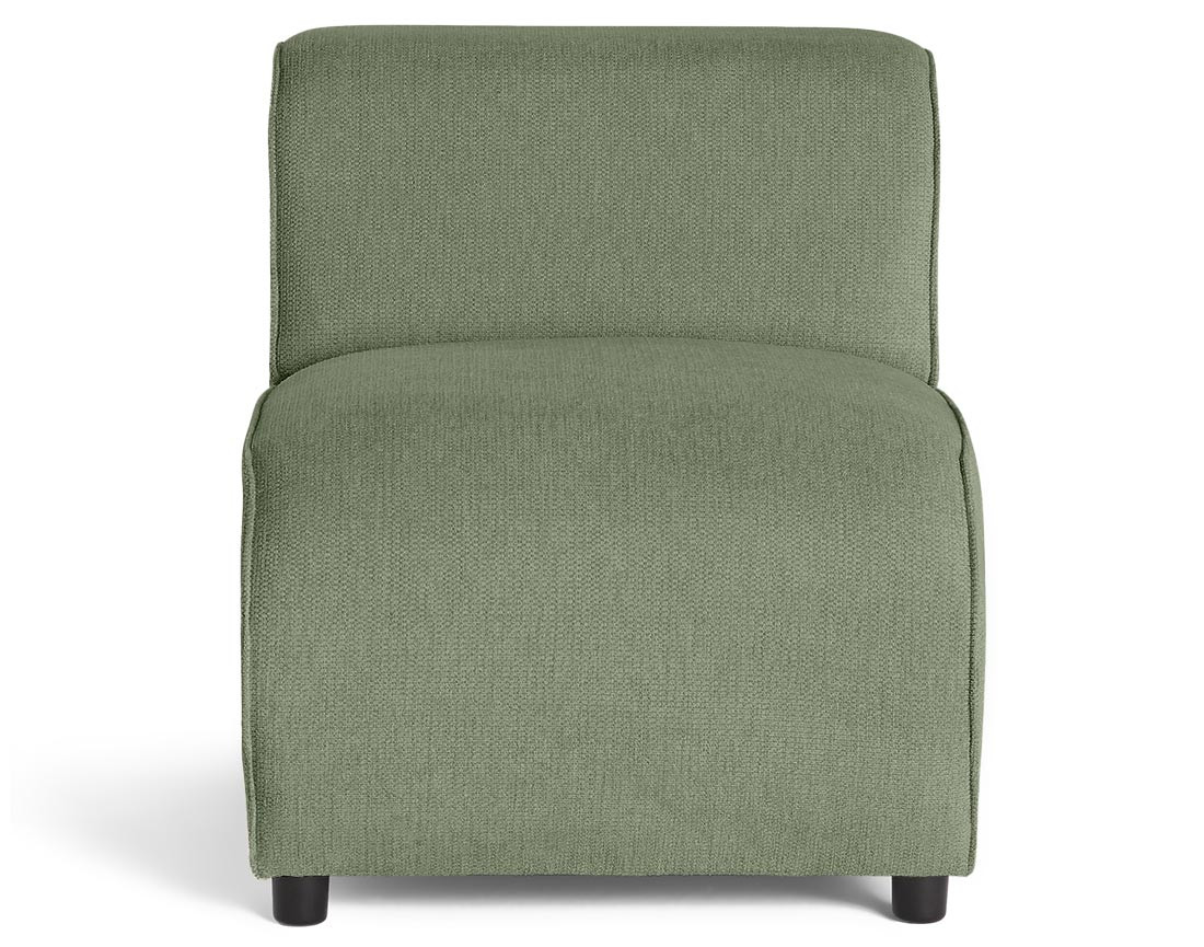 Module d'assise sans accoudoirs en tissu texturé Suaro