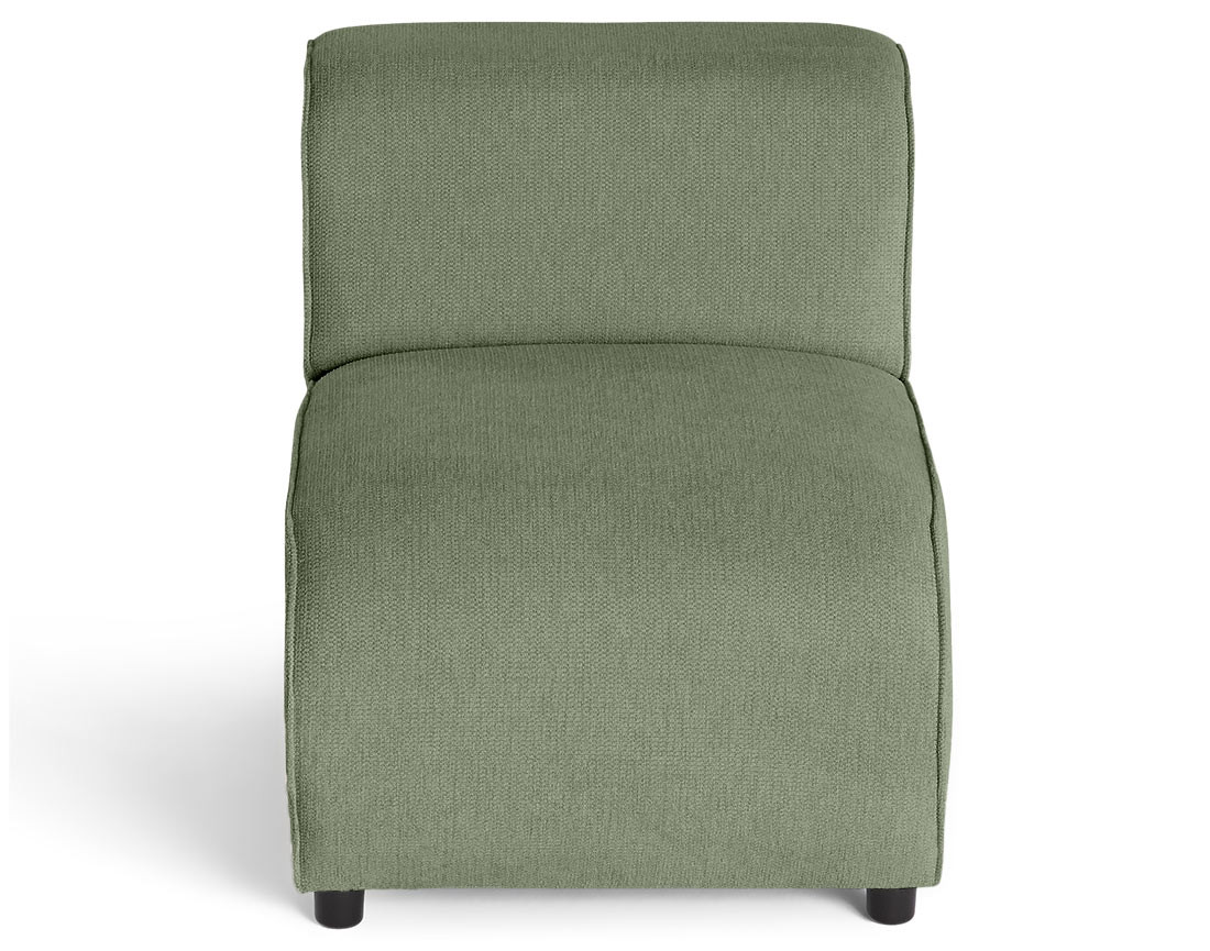 Module d'assise sans accoudoirs en tissu texturé Suaro
