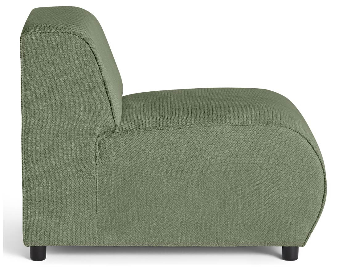 Module d'assise sans accoudoirs en tissu texturé Suaro