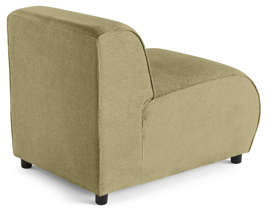 Module d'assise sans accoudoirs en tissu texturé Suaro