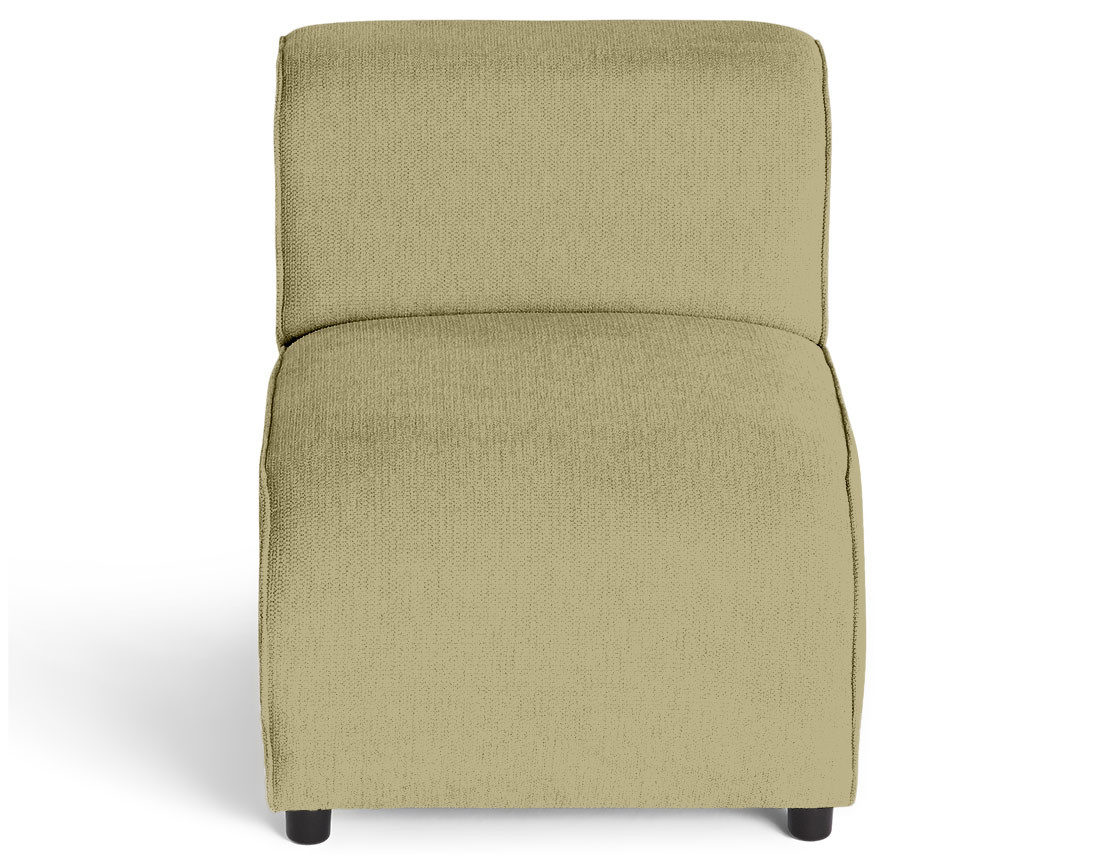 Module d'assise sans accoudoirs en tissu texturé Suaro