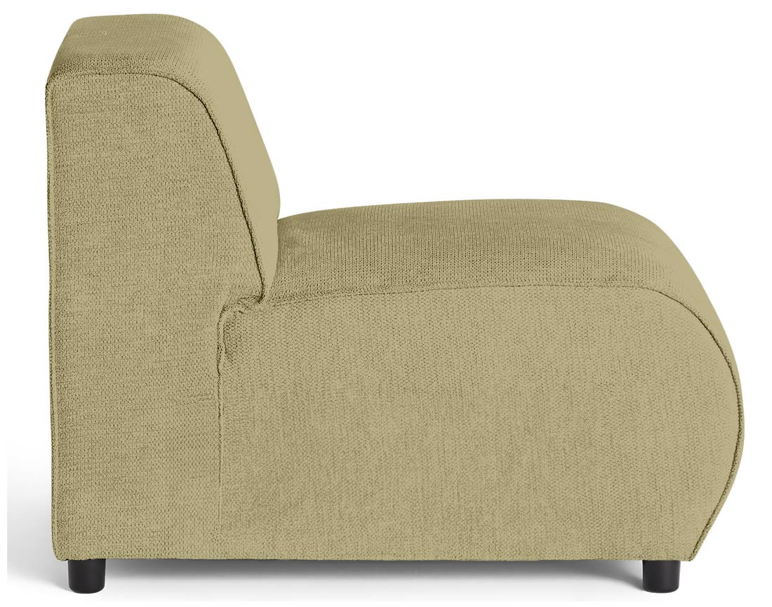 Module d'assise sans accoudoirs en tissu texturé Suaro