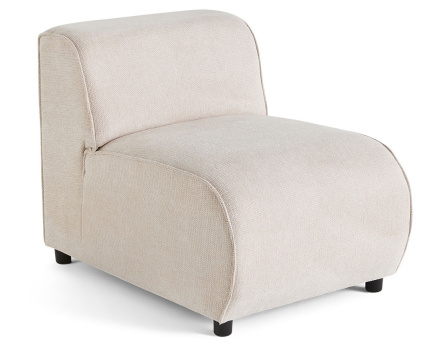 Module d'assise sans accoudoirs en tissu texturé Suaro