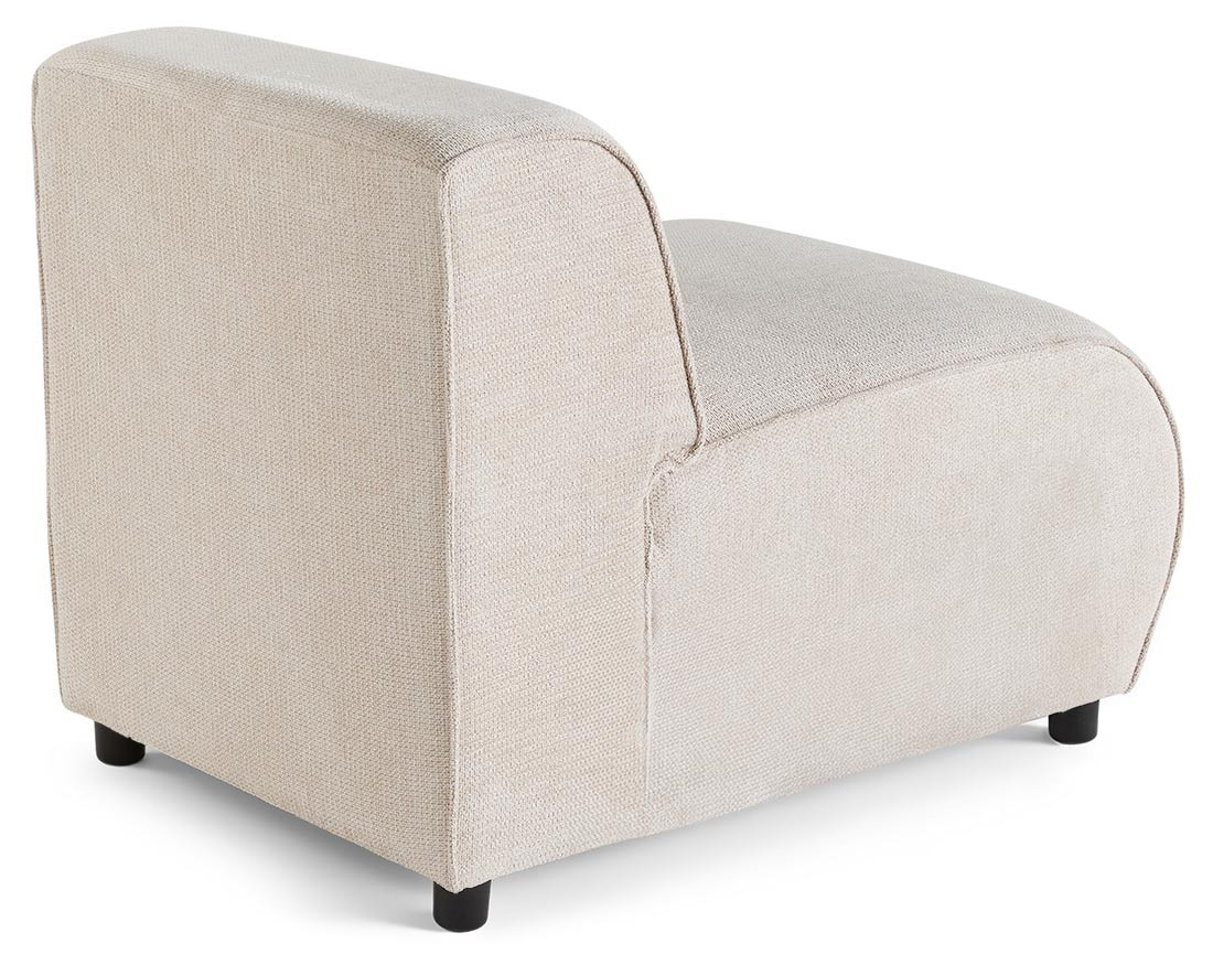 Module d'assise sans accoudoirs en tissu texturé Suaro
