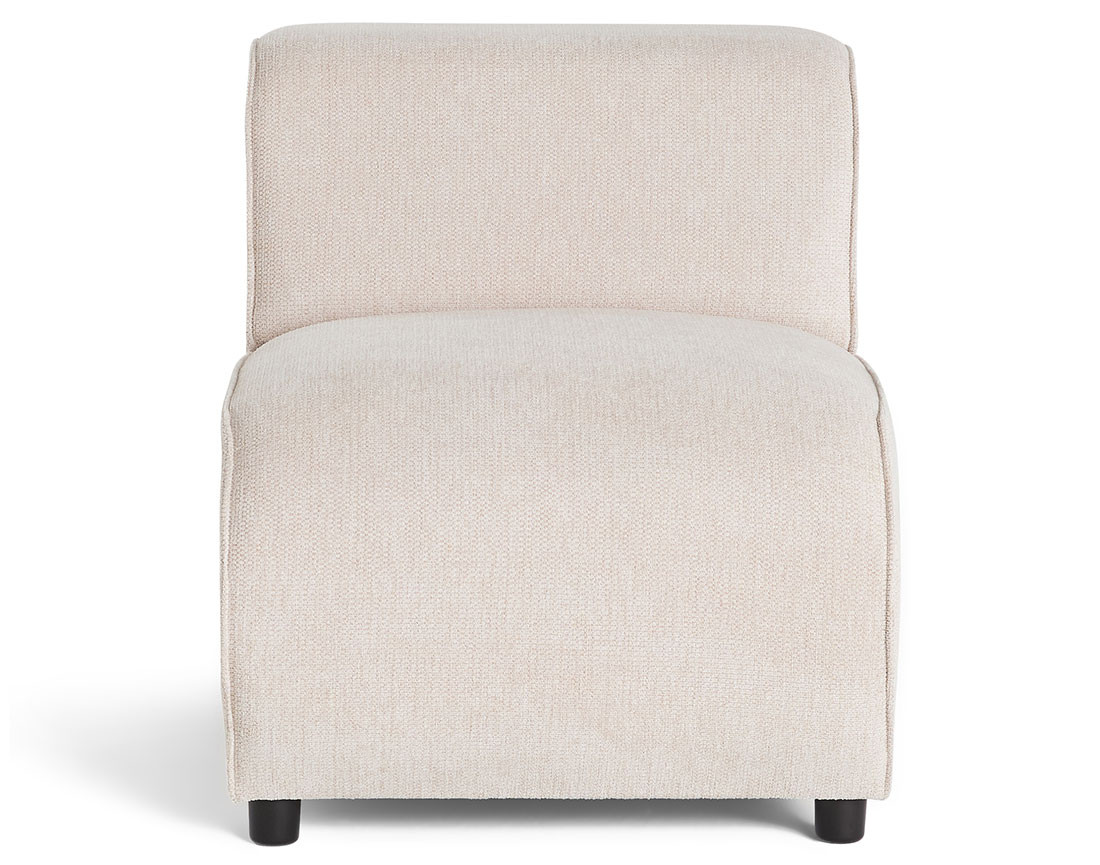 Module d'assise sans accoudoirs en tissu texturé Suaro