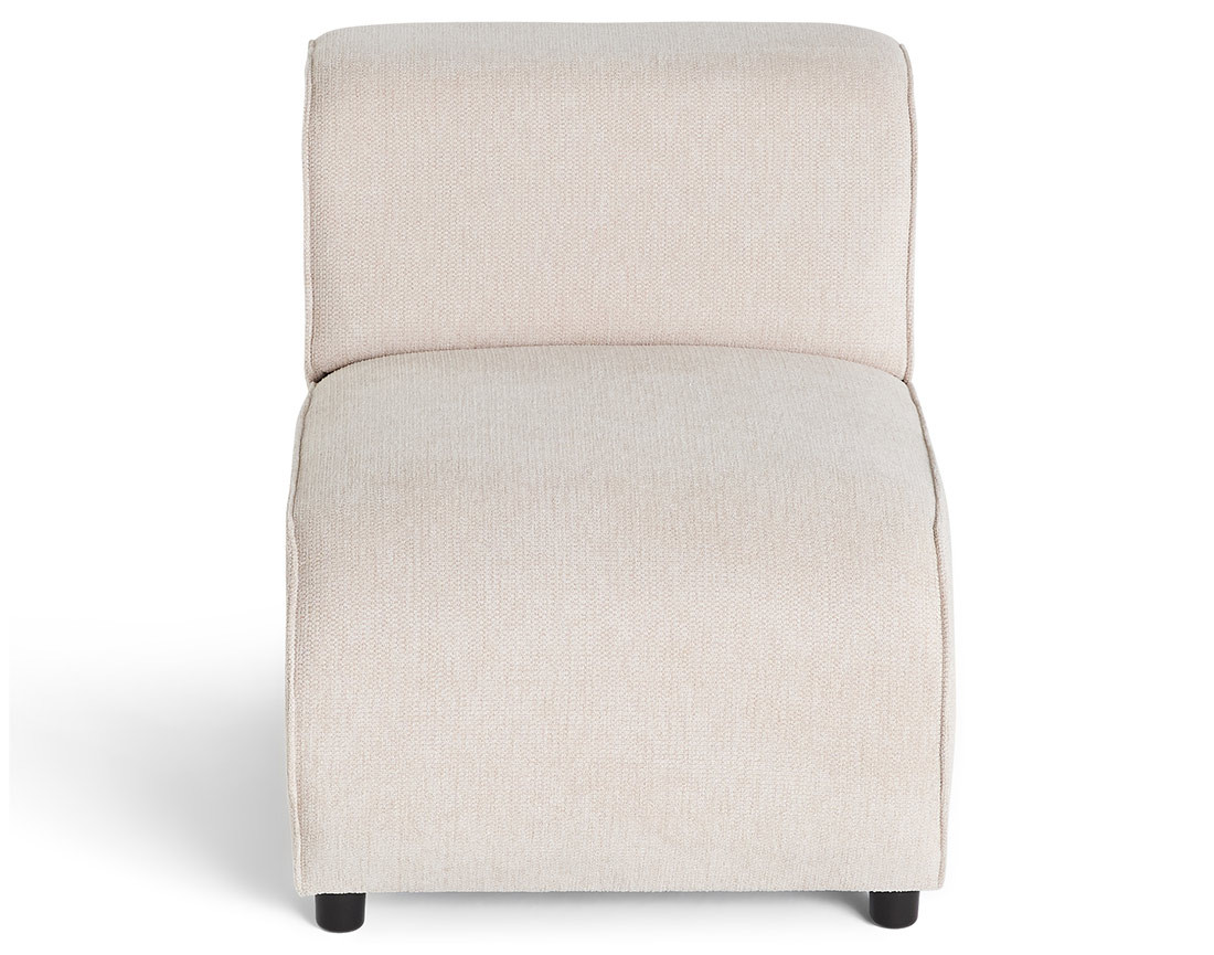 Module d'assise sans accoudoirs en tissu texturé Suaro