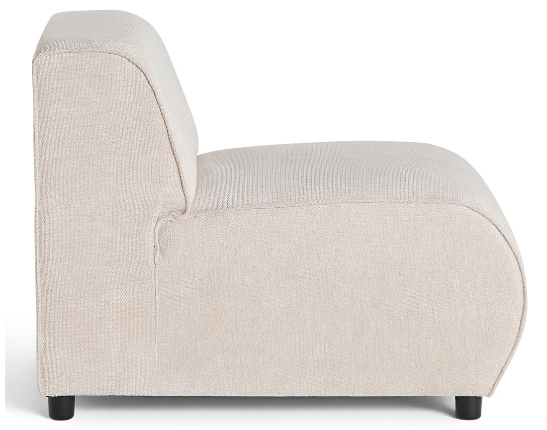 Module d'assise sans accoudoirs en tissu texturé Suaro