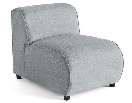 Module d'assise sans accoudoirs en tissu texturé Suaro