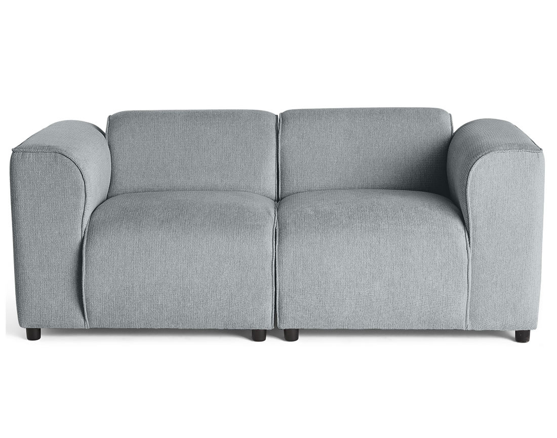 Canapé modulable 2 places en tissu texturé Suaro