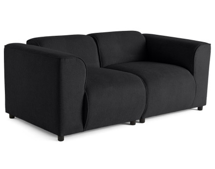 Canapé modulable 2 places en tissu texturé Suaro