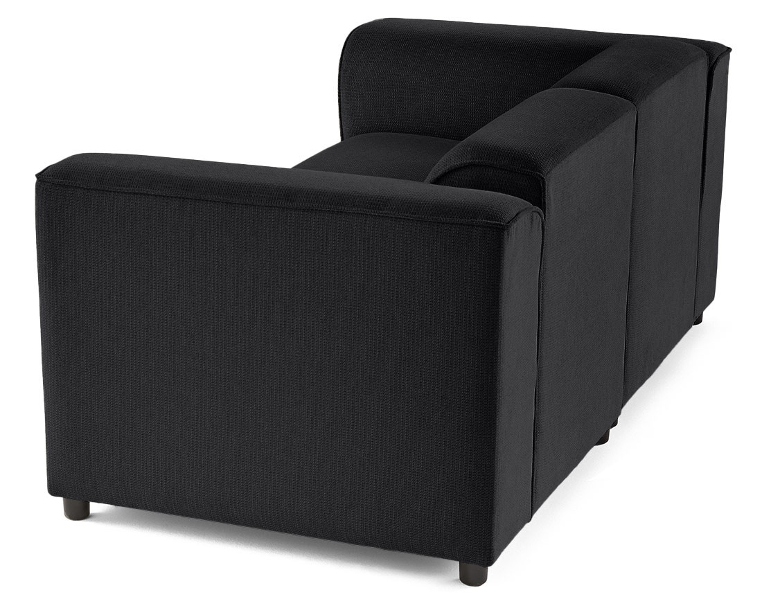 Canapé modulable 2 places en tissu texturé Suaro