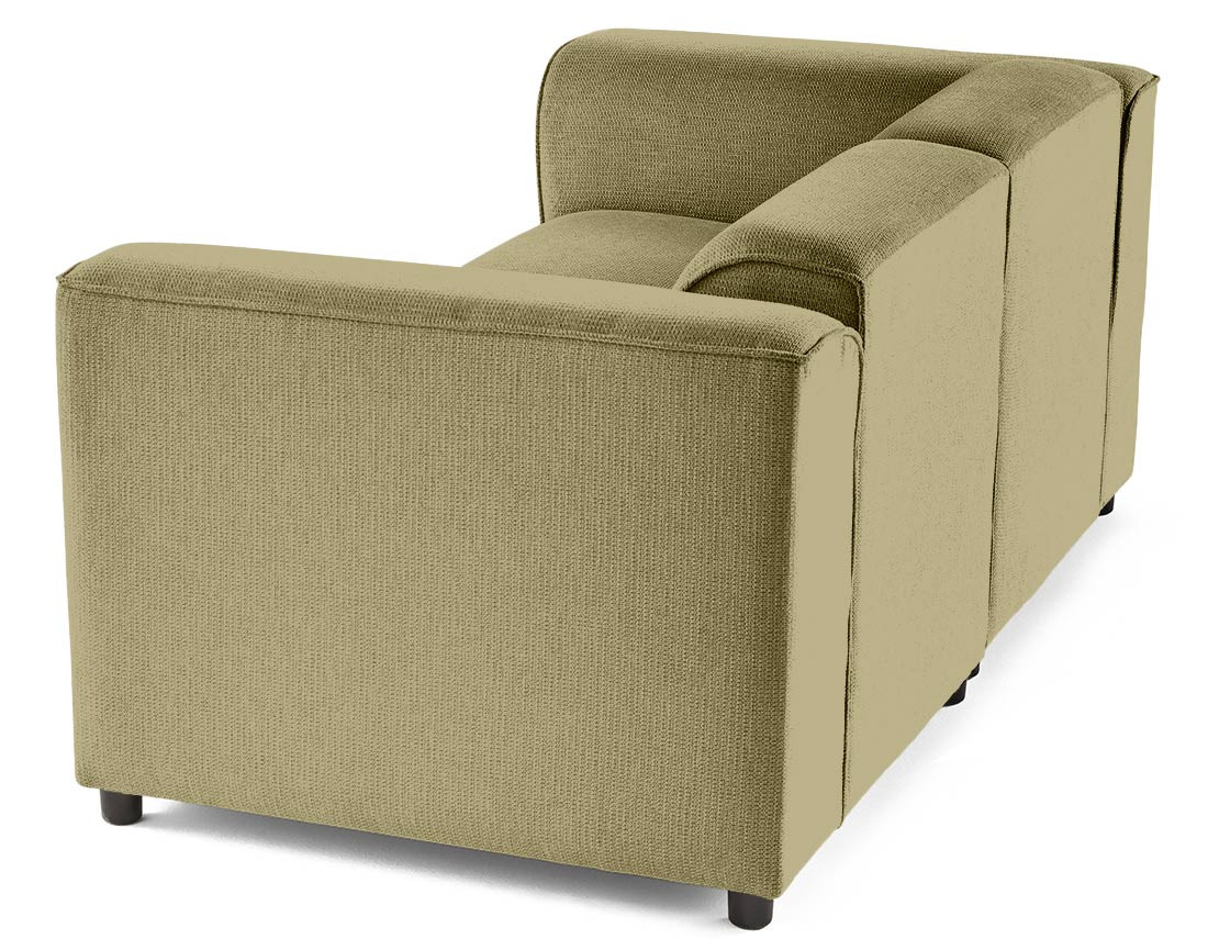 Canapé modulable 2 places en tissu texturé Suaro