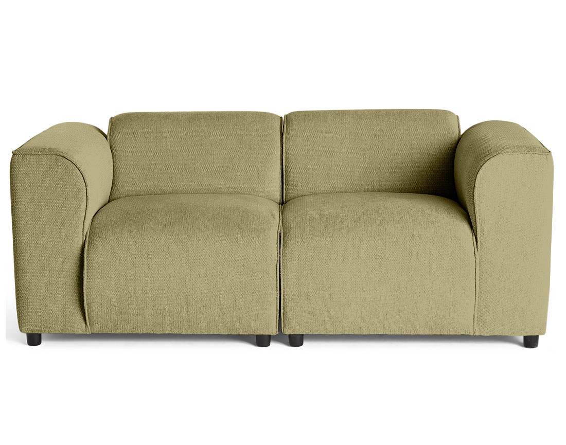 Canapé modulable 2 places en tissu texturé Suaro