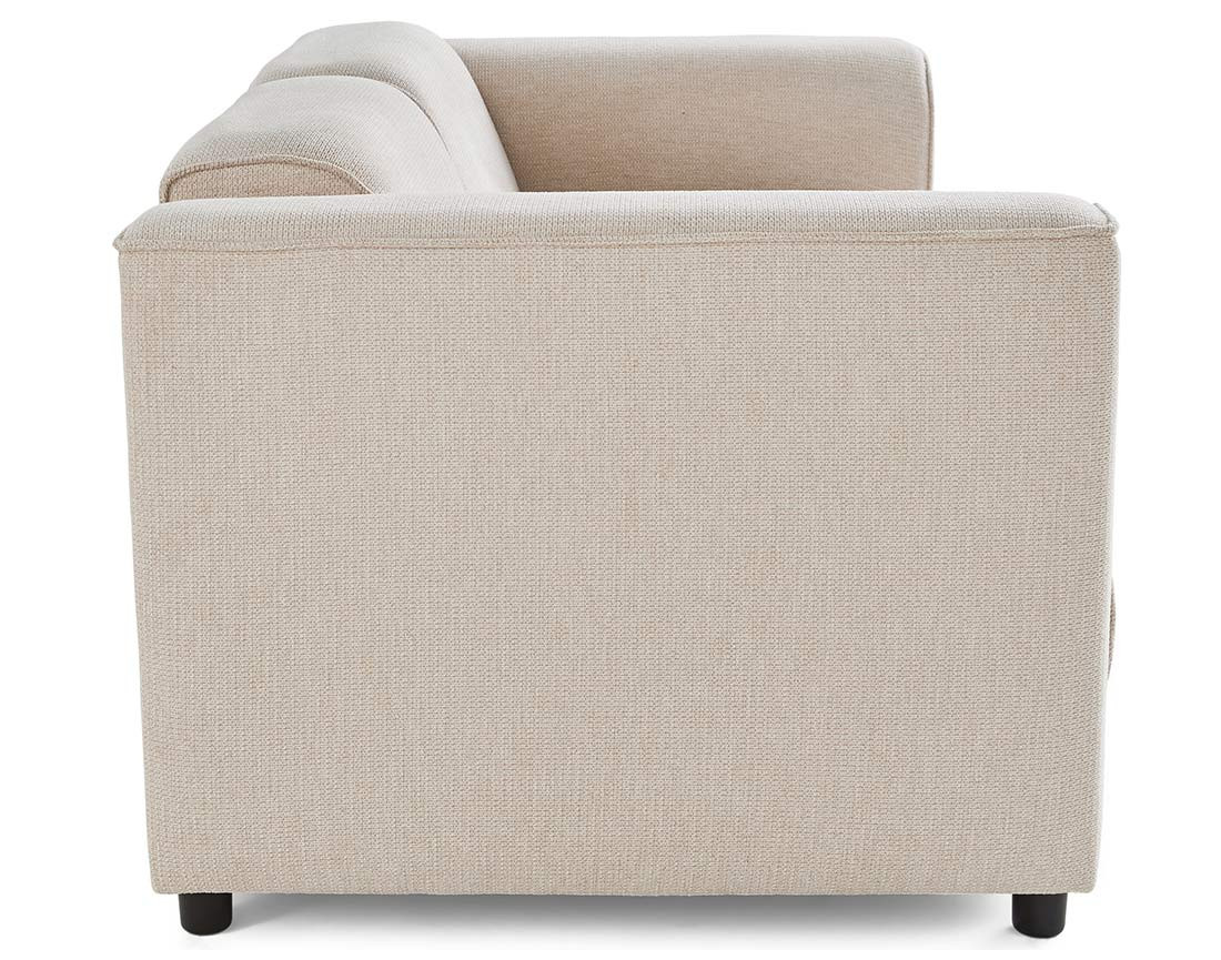 Canapé modulable 2 places en tissu texturé Suaro