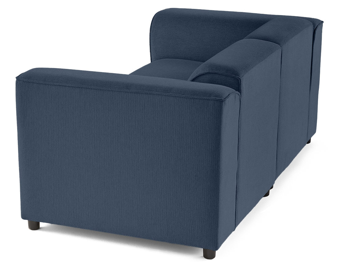 Canapé modulable 2 places en tissu texturé Suaro