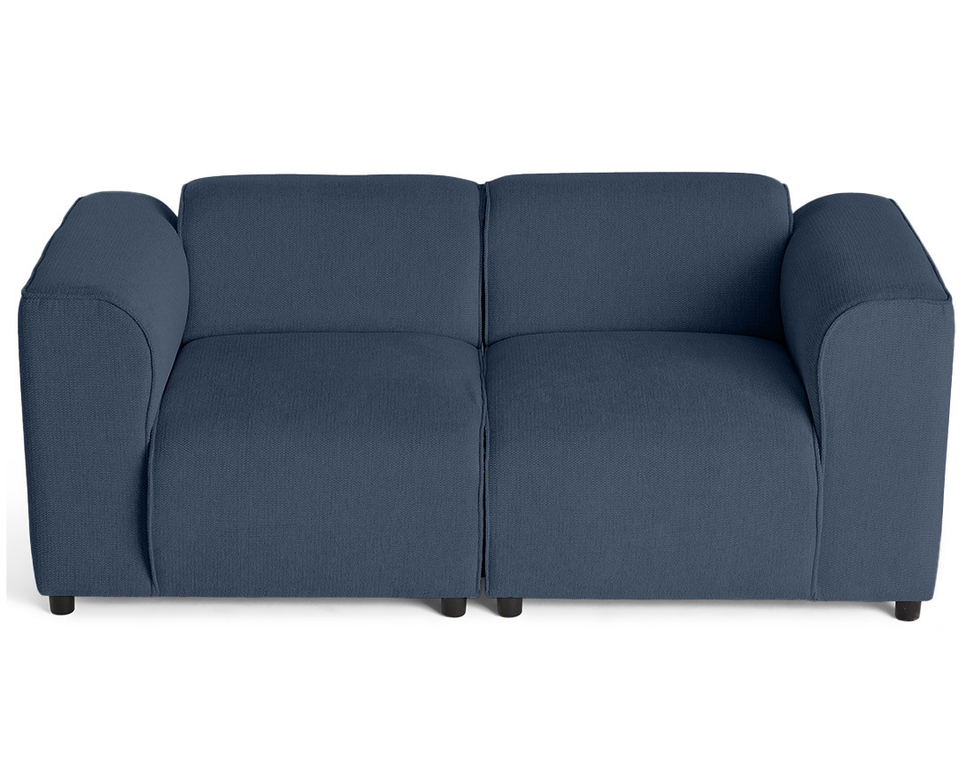 Canapé modulable 2 places en tissu texturé Suaro