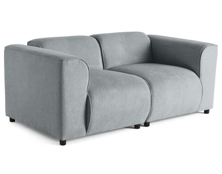 Canapé modulable 2 places en tissu texturé Suaro