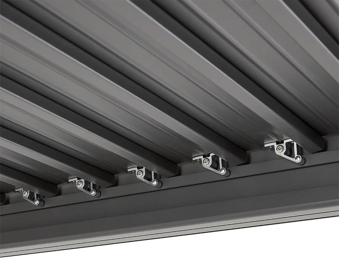 Pergola bioclimatique en aluminium 3x3m gris anthracite Cherry