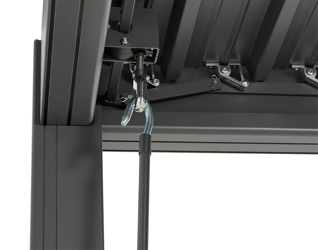 Pergola bioclimatique en aluminium 3x3m gris anthracite Cherry