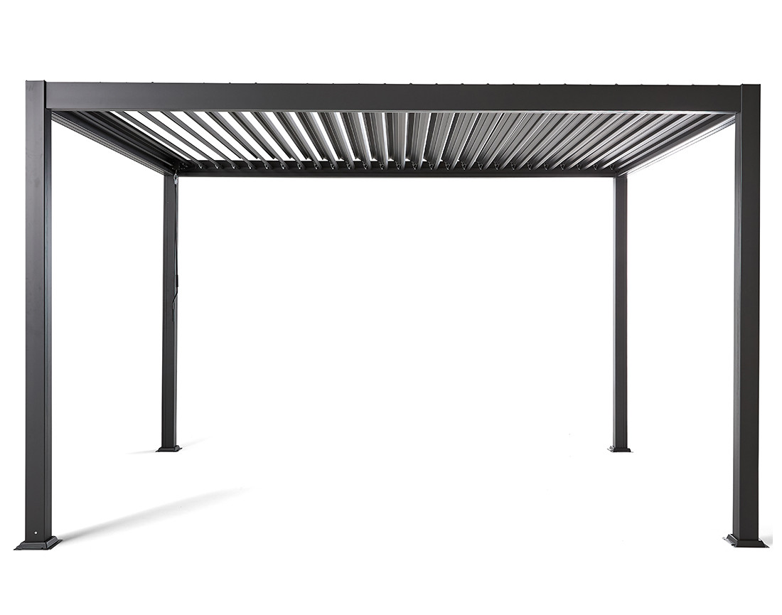Pergola bioclimatique aluminium 4x3m gris anthracite Cherry