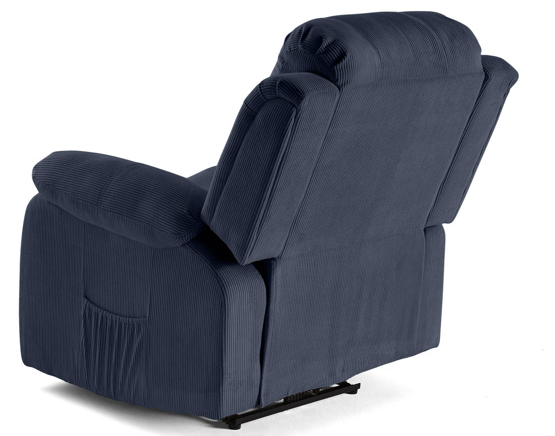 Fauteuil relax électrique en velours côtelé Armand