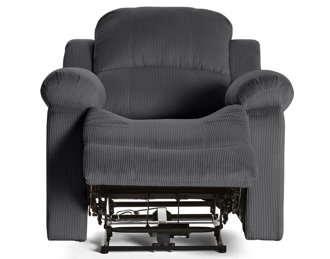 Fauteuil relax électrique en velours côtelé Armand