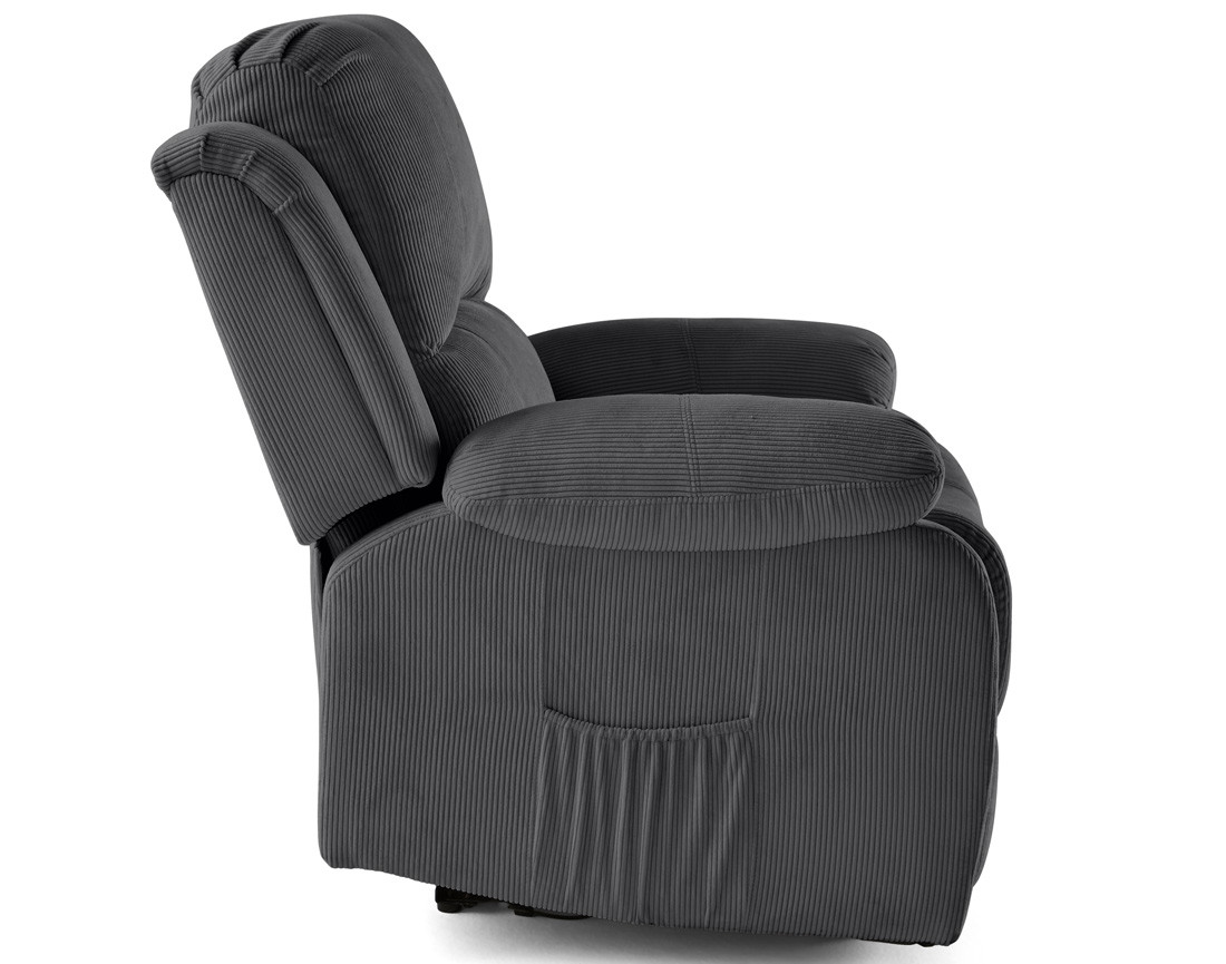 Fauteuil relax électrique en velours côtelé Armand