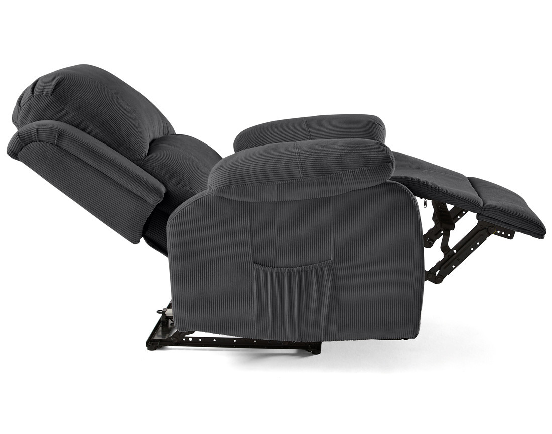 Fauteuil relax électrique en velours côtelé Armand